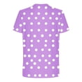 thumbnail image 5 of Rggeeun Mens Tshirts Dots Pattern Short Sleeve Crew Neck Loose Fit Soft Breathable for Summer Evening Party Comfort Shirts,Purple,Xxl, 5 of 5