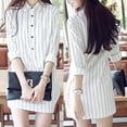 thumbnail image 2 of Women's Casual Long Sleeve Lapel Dress Stripe Shirt Fashion Elegant Comfortable Leisure Stylish Flowy, 2 of 2