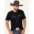 thumbnail image 2 of TeeMuse UNIQUEONE Mens Western Country Cowboy Shirts: Boho Cow Skull Graphic Tees Mens Country Concert Shirts, Ash Grey S, 2 of 8