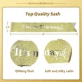 thumbnail image 4 of EBE EmmasbyEmma 5th Birthday Sash and Tiara for Girls - Fabulous Glitter Sash + Fabulous Rhinestone Silver Premium Metal Tiara for Girls, 5th Birthday Gifts for Princess Party, 5 crowns, 4 of 8
