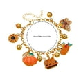 thumbnail image 3 of Apmemiss Thanksgiving Decorations Thanksgiving Alloy Bracelet Maple Leaf Sunflower Bracelet Orange Turkey Thanksgiving Hand Decoration Gift Festive Atmosphered, 3 of 6