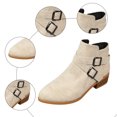 thumbnail image 7 of Pandaie Ankle Boots for Women Comfortable Low Stacked Heel Faux Leather Walking Short Booties Classic Casual Fall Winter Daily Dress Shoes Size 6‑9.5, 7 of 7