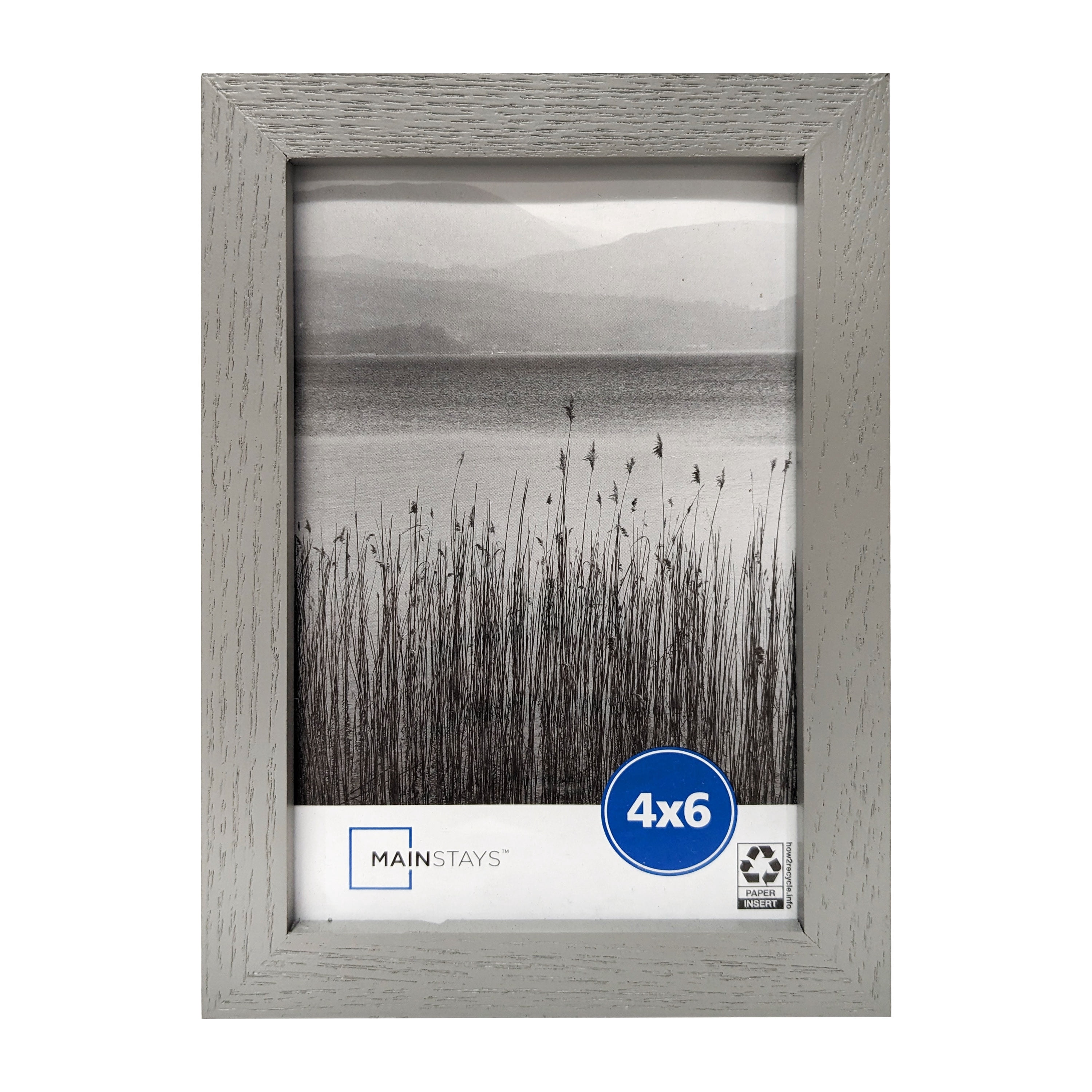 Mainstays 4x6 Linear Gallery Wall Picture Frame, Gray, Set of 6