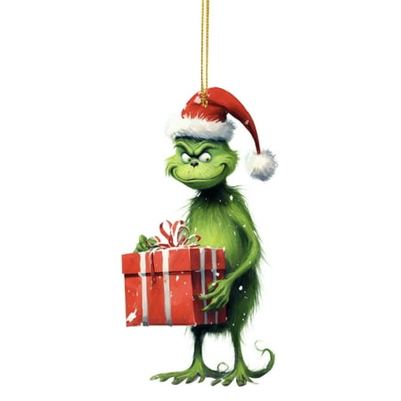

Clearance Gr1nch!Black and Friday Deals Christmas Cartoon Acrylic Green Pendant Holiday Tree Pendant Car Accessory Pendant Indoor and Outdoor Decoration