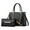 Black, variant on Bmisegm Leather Handbag for Women Trendy 2Pcs Handbag Wallet Set Clear Tote Bags Pink One Size