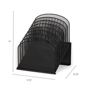 Safco Onyx 8 Compartment Desktop Organizer and Pencil Holder Type, Black