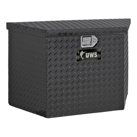 UWS EC20402 34-Inch Gloss Black Heavy-Wall Aluminum Trailer Tongue Tool Box, RigidCore Lid