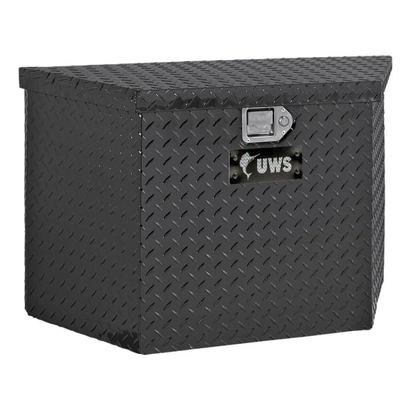 UWS EC20402 34-Inch Gloss Black Heavy-Wall Aluminum Trailer Tongue Tool Box, RigidCore Lid