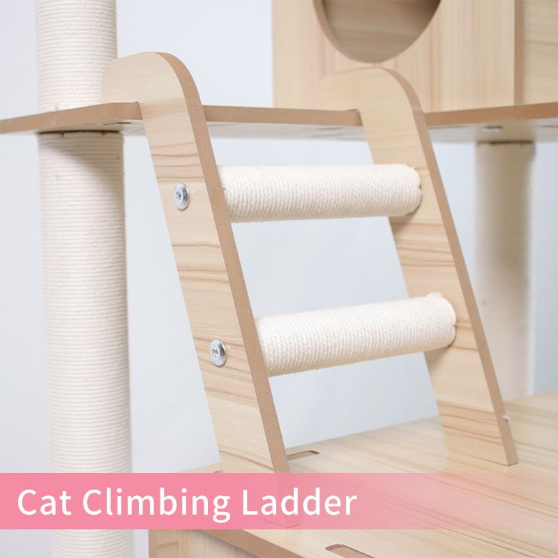 Cat Tree 71.7-Inch Tall Modern Cat Tower for Large Indoor Cats, Multi-Level Cat Condo with Caves, Dome, 4 Scratching Posts, Perch Jumping Platforms Scratching Posts, and Hideaways