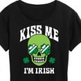 thumbnail image 3 of Instant Message - St. Patrick's Day - Kiss Me I'm Irish - Women's Short Sleeve Graphic T-Shirt, 3 of 6