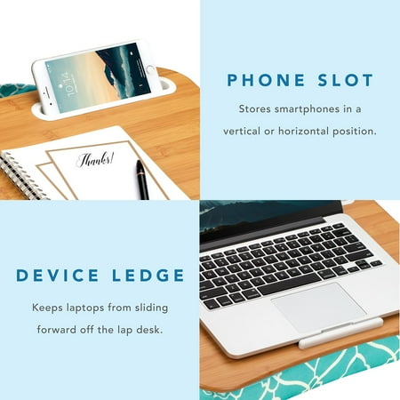 LapGear - Designer Lap Desk for 15.6" Laptop - Aqua Trellis