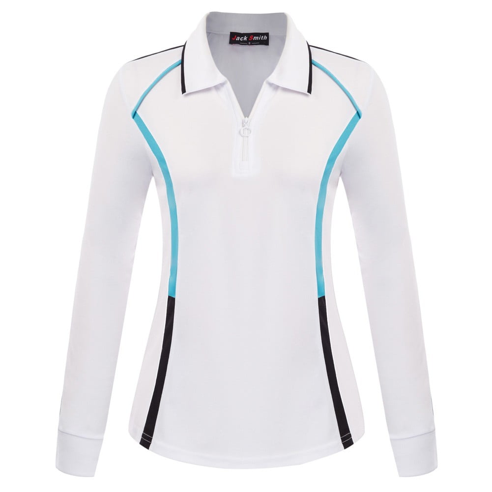 Jack Smith Women Golf Polo Shirts Lightweight Moisture Wicking Sport Long  Sleeve Athletic Tops Zipper closure - Walmart.com