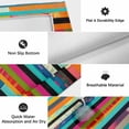 thumbnail image 6 of Colorful Striped Outdoor Rug for Patio/Deck/Porch, Non-Slip Large Area Rug 3 x 5 Ft, Modern Abstract Art Retro Indoor Outdoor Rugs Washable Area Rugs, Reversible Camping Rug Carpet Runner, 6 of 8