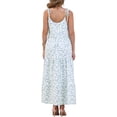 thumbnail image 3 of INSPIRE CHIC Vestido Maxi Boho Sin Mangas de Verano con Flores y Tirantes para Mujeres M Azul, 3 of 6