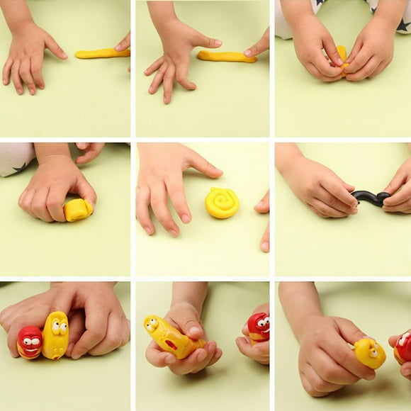 12 Colors Polymer Clay Modeling Soft Clay Set Children Bake Clay Kit Safe Handmade DIY Educational Toys