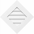thumbnail image 2 of Ekena Millwork GVPDI42X4201SN Diamond Surface Mount PVC Gable Vent, Factory Primed White, 2 of 4