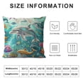 thumbnail image 5 of Chilfamy  Sea Travel Throw Pillow Cover,Underwater Diving Animals with Dolphin Killer Whale Starfish Pillow Cover Home Decoration for Sofa Bed Soft Pillowcases Women Men  White, 5 of 5