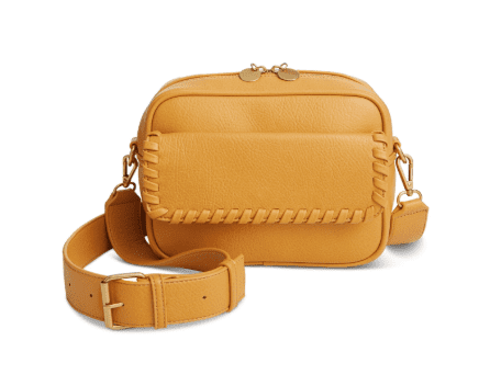 Mali + Lili Josie Triple Zip Leather Crossbody Bag Beige - Walmart.com