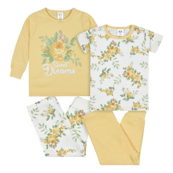 Gerber set pijamas flores bebe algodón seguro conjunto dormir 1 a 5 años