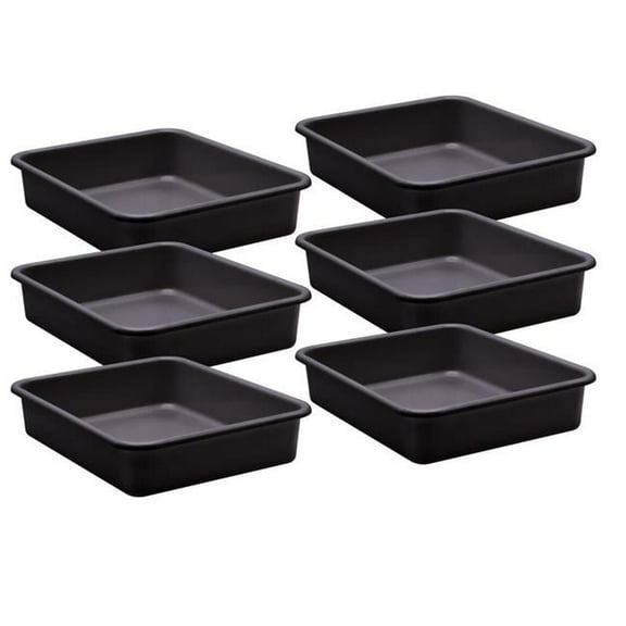 Plastic Letter Tray, Black - Large - Pack of 6
