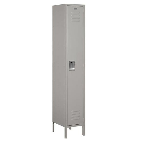 Salsbury Industries  6 ft. x 15 in. Extra Wide See-Through Unassembled Metal Locker - Gray - 1 Wide