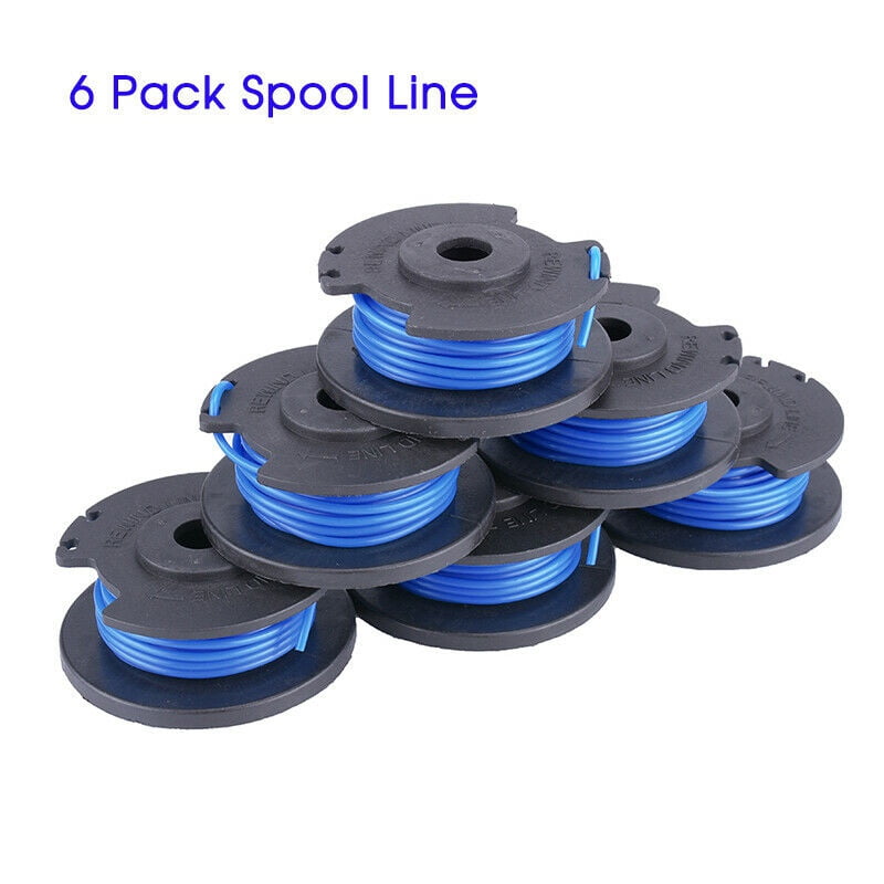 6 Pack Auto Feed Line String Trimmer Replacement Spool Kits For Ryobi 18/24/40V 