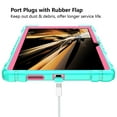 thumbnail image 5 of SOATUTO For T-Mobile Revvl Tab 5G Come With Tempered Glass Screen Protector Film Tablet Case with Kickstand / Shoulder Strap Kids Friendly Shell Fit for T-Mobile Revvl 10.36 inch - Green+Pink/2 Pcs, 5 of 6