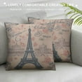 thumbnail image 3 of Nawypu  Decorative Throw Pillow Cover for Couch Sofa,Vintage Eiffel Tower Design Paris Je Home Decor Pillow Case, 3 of 5