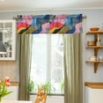 thumbnail image 3 of Yayeee Kitchen Valance Rod Pocket 54" x 18" Living Room Window Curtain, Stripes Pattern, 3 of 6