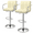 Beige, variant on OSM 2-Pack Swivel Bar Stools with Back & Armrests, Adjustable Height Counter Stool, Modern Faux Leather Kitchen Barstool Set, Pink
