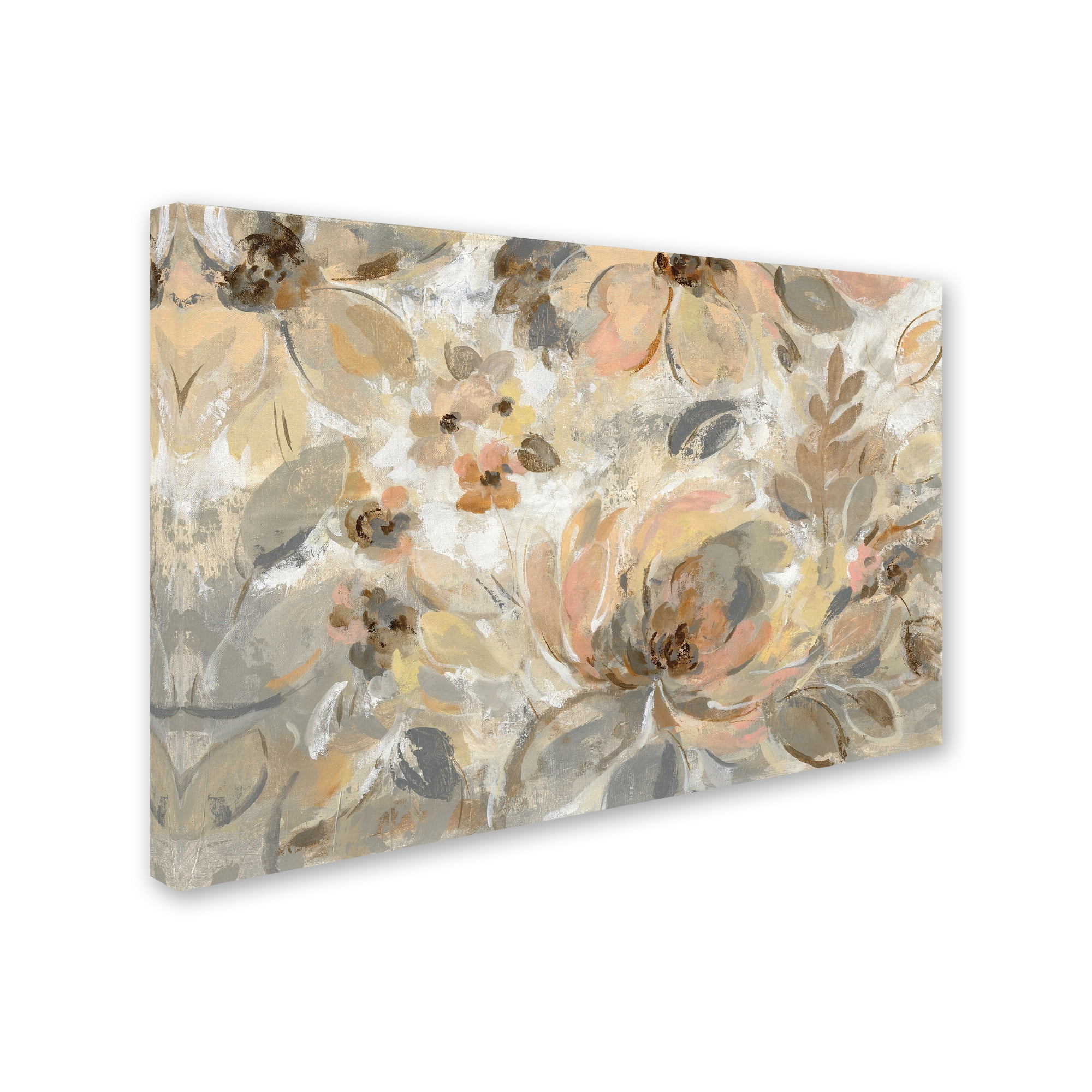 Trademark Fine Art 'Ivory Floral' Canvas Art by Silvia Vassileva