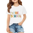 thumbnail image 3 of Miaju Back To School Shirt Toddler Crew Neck Short Sleeve T Shirts Cartoon Print Cotton Holiday Shirts T Shirt for Boys and Girls, 3 of 5