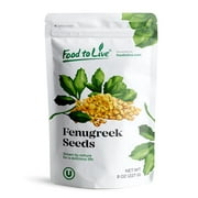 Fenugreek Seeds, 8 Ounces  Non-GMO, Kosher, Sproutable, Raw, Vegan - by Food to Live