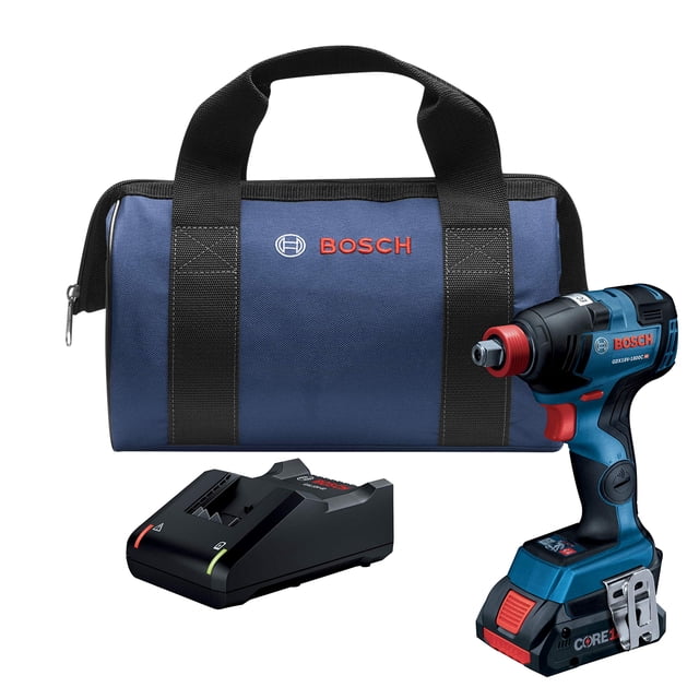 Atornillador de impacto Bosch GDX18V-1800B12-RT 18V sin escobillas, kit