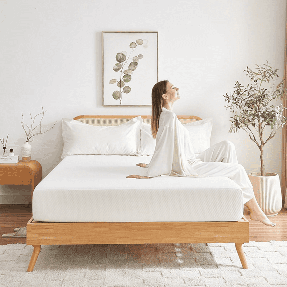 Full Mattress, 10 Inch Memory Foam Mattress in a Box, Fiberglass Free Full Size Mattresses for Pressure & Pain Relief, Soft and Comfortable