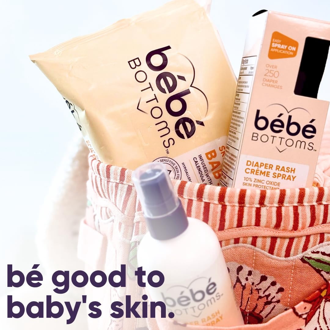 Bébé Bottoms Facial Cloth and Baby Wipe | Hypoallergenic, Fragrance & Paraben Free | Sensitive Skin Friendly | Infused with Natural Chamomile Calendula and Aloe Leaf Extract | 672 Count