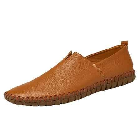 XDDST Walking Shoes for Mens Slip On Loafers Fashion Breathable Flat Loafers Comfortable Slip Soft Sole Walking Driving Shoes