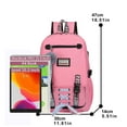 thumbnail image 6 of DAKIMOE Fashion Teenage School Backpack Student Middle School bag Men and Women Anti-theft Laptop Backpack with USB Charging Port (Pink), One Size, 6 of 7