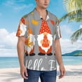 thumbnail image 3 of Fotbe Hello Fall Gnomes Camisa Hawaiana para Hombre Unisex – Camisa Casual de Verano con Botones de Manga Corta de Algodón y Lino,Small, 3 of 7