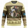 thumbnail image 5 of Suéter navideño feo de DanMachi con diseño de dibujos animados de Anime para mujer y hombre, sudadera con capucha para pareja, 5 of 5