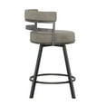 thumbnail image 6 of Steve Silver Gene Metal and Gray Faux Leather Swivel Counter Stool, 6 of 7