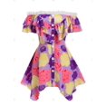 thumbnail image 2 of Blusa de pañuelo de fluyado de flores de talla grande. Rosegal  Blusas Tallas Grandes, 2 of 5
