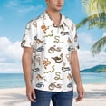 thumbnail image 6 of Uemuo Snake Printed Regular Fit Short Sleeve Casual Hawaiian Shirt for Men,Aloha shirt,Tropical shirt,Floral print shirt,Vacation Beach shirt-XX-Large, 6 of 9
