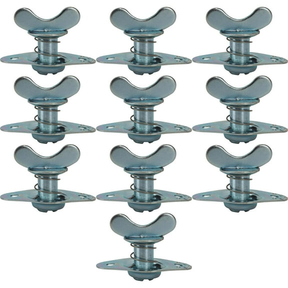 Butterfly Self-Ejecting Quarter Turn Fasteners, .700 In Grip, Pack/10
