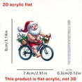 thumbnail image 3 of Mecorevxz Acrylic Christmas Santa Riding Bike Ornaments for Christmas Tree Hanging,Biker Santa Funny Christmas Tree Ornaments for Home Tree Decor Car Mirror Accessories (Red), 3 of 7