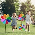 thumbnail image 5 of Reflective Pinwheels Sparkly Wind Spinners Colorful Windmill For Garden Decoration Bird Devices Deterrent To Scare Birds Away, 5 of 5
