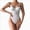 White, variant on Women's Sexy Lingerie Floral Lace Corset Sheer Teddy One Piece Backless Exotic Sleepwear Bodysuit (White,L)