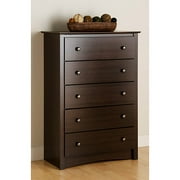 PrePac Edenvale 5-Drawer Dresser, Espresso