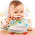 thumbnail image 2 of Baby Suction Bowl Non-slip Defence Fall Baby Bowl Fork Spoon Feeding Tableware for Infant Training Bowl Set (Green), 2 of 9