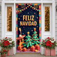 thumbnail image 3 of Colorful Theme Christmas Banner Decorative Gift Guitar for Holiday Celebration Indoor Party Winter Festival, 3 of 9